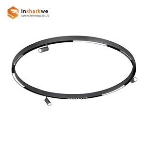 מודרני מעוצב חדש אלומיניום רכבת מגלשת מערכת תאורה מעגלית מסלול dc48v קשת מגנטית במסלול מגנטי dc48v שבב ar111 - Product Image 1