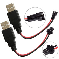Enchufe macho USB a Cable de terminal de para juguete, barco de Control remoto, paquete de batería de coche, componentes electrónicos para carga USB