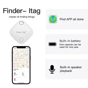 RSH Custom Logo Smart Tracker Key Finder Item Locator Alarm Reminder Mini GPS Tracking Device For Kid Dog Pet Cat Bag Wallet