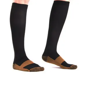 Erkekler kadınlar ağrı kesici çorap renkli en iyi mezun bakır atletik buzağı varis çorabı