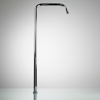 Colonne de douche murale en acier inoxydable chromé avec bras de douche, robinets thermostatiques, jet de pluie, pour usage hôtelier, sécurité garantie