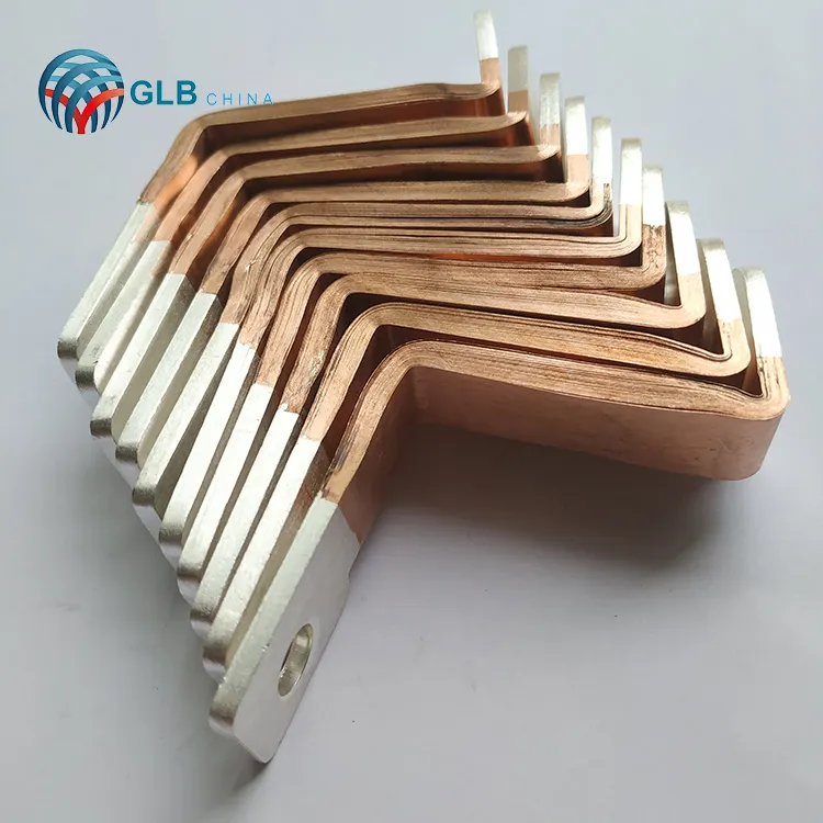 bare flexible part tinned welding part copper foil flexible connector laminated shunt