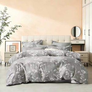 Set Copripiumino Moderno di Lusso 100% Poliestere, Misura Singola/Matrimoniale, Stampa <span class=keywords><strong>Bianco</strong></span> e <span class=keywords><strong>Nero</strong></span>, 200TC - Product Image 3