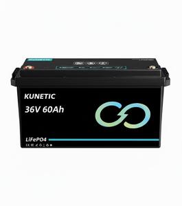 KUNETIC LFP38460 4000+ 사이클 2.3kWh 리튬인산철 배터리 36V 60Ah IP65 방수 스마트 BMS -20C 60C 해양 가정용 태양광 에너지 - Product Image 4