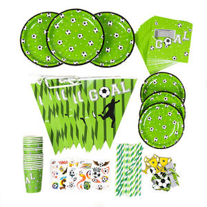 <span class=keywords><strong>Vaisselle</strong></span> de fête à <span class=keywords><strong>thème</strong></span> de Football, bannière, assiette en papier de Football, tasses, serviettes, fournitures de fête, ensemble de <span class=keywords><strong>vaisselle</strong></span> <span class=keywords><strong>jetable</strong></span> - Product Image 6