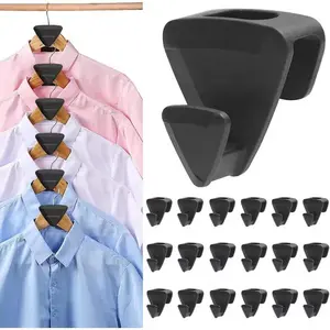 Grosir kustomisasi hemat ruang pakaian kait pakaian plastik untuk Organizer lemari pakaian gantungan konektor kait