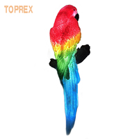 Coloré Résine LED Perroquet Sculpture En Plein Air Jardin Arbre Décoration pour Cour Pelouse Voie Tropical Oiseau Art Ornement