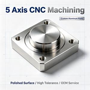 High Precision 5 Axis CNC Machining Aluminum Parts Custom Polished ±0.01mm Tolerance OEM Service
