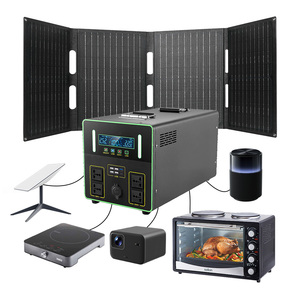 Générateur solaire portable, batterie LiFePO4, MPPT, onde sinusoïdale pure, 2560Wh, 1000W-3000W, 110V/220V, compatible voiture, <span class=keywords><strong>EB70</strong></span> - Product Image 1