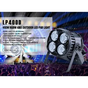 Nhanh chóng vận chuyển MJ ngoài trời IP66 không thấm nước 400W RGBW 4in1 LED PAR ánh sáng sân khấu ánh sáng DJ đèn cho lớn buổi hòa nhạc