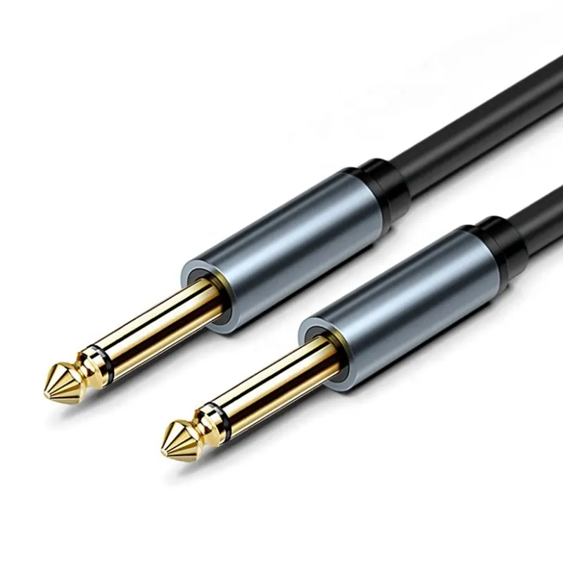 Customizable 6.35MM To 6.35MM Guitar Aux Audio Cable 1/4 Inch Mono TS 6.35MM Male To Male Stereo Jack Cable
