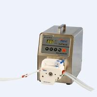 Pompa Peristaltik Stainless Steel Saluran Ganda Motor Stepper 0.008-825ml/menit 2 Kepala Pompa Transfer Pengukuran Cairan Laboratorium