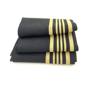 Costilla de punto de poliéster a rayas brillantes para cintura y puños, accesorios acanalados - Product Image 3
