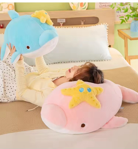 Peluche personnalisée avec logo, motif étoile de mer, dauphin, baleine, animal marin, coussin décoratif extra-large, cadeau pour enfants - Product Image 3