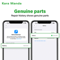 Baterai Ponsel Asli Kara Manda OEM Baru 0 Cycle IOS26 Diagnostik untuk Baterai iPhone Asli untuk Baterai iPhone 12-15ProMax
