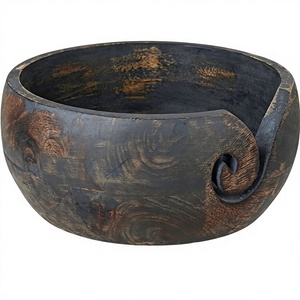 Bol à laine en bois, forme ronde, portable, 15 cm de longueur, design simple pour le tricot à la main, utilisation pratique - Product Image 5
