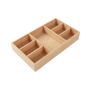 Bamboo Japanese-style <b>drawer</b> divider <b>storage</b> <b>box</b>, extendable tableware, cross-border certified, fully organized office <b>storage</b> - Product Image 4