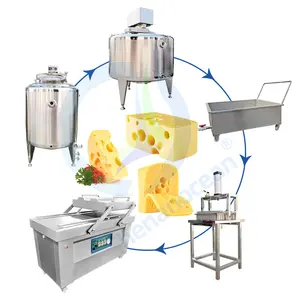 Formaggio oceano Vat 1000 litro Mozarella Stretch Cooker Make Machine Halloumi formaggio linea di processo per la vendita