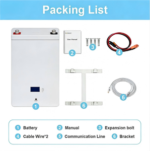 Wall-<b>Mounted</b> Hybrid Grid LiFePO4 Household Energy Storage <b>Battery</b> with IP54 Protection and 10kWh Capacity - Product Image 5
