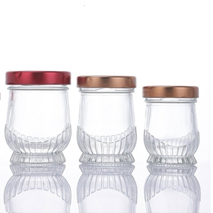 Vente en gros Récipient alimentaire 50ml 70ml 100ml clair Nid d'oiseau <span class=keywords><strong>Pas</strong></span> <span class=keywords><strong>cher</strong></span> Miel <span class=keywords><strong>Confiture</strong></span> Yaourt Bocaux en verre avec couvercles - Product Image 5