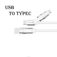 Micro TYPE-C en alliage de Zinc vers type-c 240W câble de charge rapide USB 3.0 câble USB 6 en 1 pour téléphone portable ou ordinateur portable