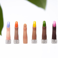 Main d'entraînement en silicone flexible pour la pratique des ongles, manucure, doigt artificiel réaliste pour la pratique des ongles en acrylique