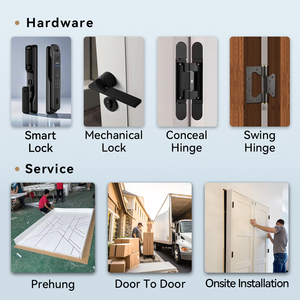 Mỹ óc chó màu đen rắn gỗ nội thất cửa Thiết kế hiện đại cho phòng tắm phòng ngủ phòng khách hoàn thành cho ngôi nhà - Product Image 6