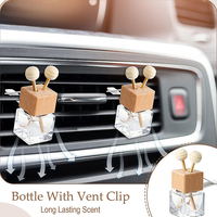 Popular 8ml forma cuadrada coche colgante vacío líquido aromas coche Perfume difusor botella