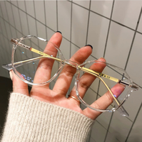 Nouveau grand cadre irrégulier Anti-lumière bleue monture de lunettes femmes monture optique transparente lunettes