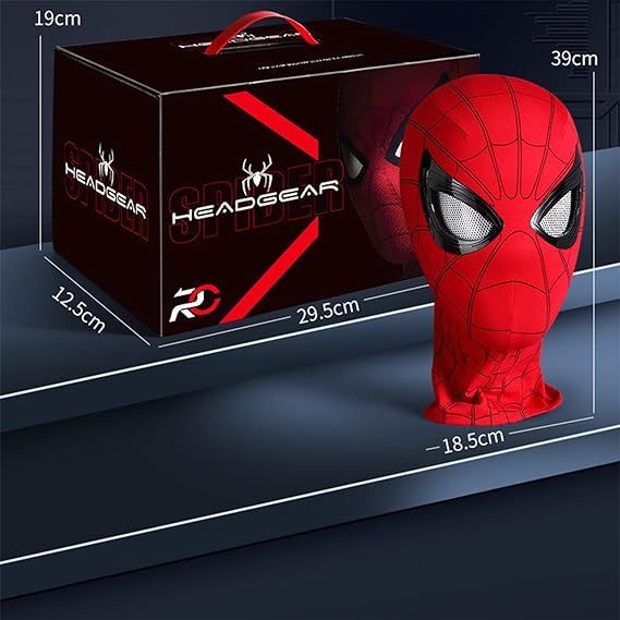 リアルなスパイダーヒーローフルマスク 動くレンズ付き コスプレ用