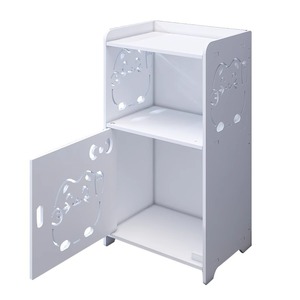 Simple Modern <b>Bedside</b> Cabinet 3 Tier Wood Plastic Composite Storage Shelf For Home Bedroom Use - Product Image 4