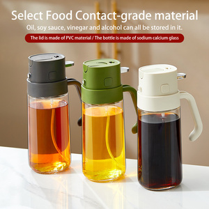 Bouteille pulvérisateur d'huile <span class=keywords><strong>2</strong></span>-en-1 double usage 550 ml, design atomiseur pour cuisine, verseur d'huile, distributeur d'huile d'olive - Product Image 2