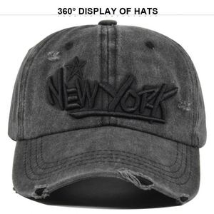 Casquette de baseball personnalisée en gros, brodée, effet vieilli, style Dad Hat, vintage, en jean délavé, de haute qualité - Product Image 3