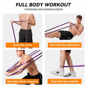 Fitness TPE Resistance Band With Various Color Pull Up Bands