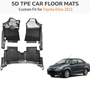 Alfombrillas de Coche TPE Personalizadas para Toyota Etios 2022 |   Tapetes para Piso Impermeables para Todo Clima, Juego Completo, OEM de Fábrica - Product Image 2