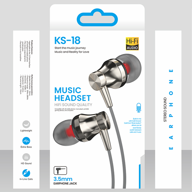 Silent Disco High Performance Gaming for Bass Boosted JL In-Ear Wired Headphones 3.5mm Music Factory Wholesale Custom Earphone