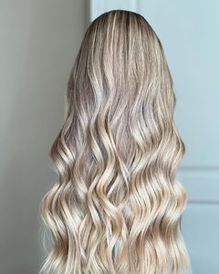 Cabello Humano Europeo Kosher 100% Virgen, Color Castaño Ceniza con Reflejos, Ondulado Largo, con Frente de Encaje Judío, para Mujeres, Slavic, Nudos Pequeños Individuales, HD - Product Image 3