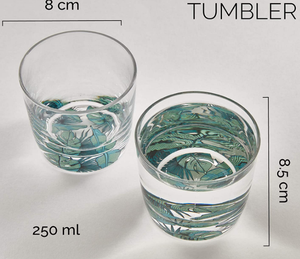 Gobelet de la Jungle réfractisant 10-9 onces, Pack de 4 Cocktail Vibrant, bière whisky vin ou jus, lunettes à l'ancienne - Product Image 5