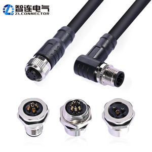 <span class=keywords><strong>Cable</strong></span> de Sensor M12 Recto en Ángulo con Moldeo por Inyección, 2-8 Pines, 1/3/5 Metros, IP67 Impermeable, Contactos de Latón Chapados en Oro, <span class=keywords><strong>Cable</strong></span> Verde/Negro - Product Image 6