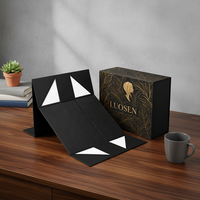Boîtes d'emballage de perruques en carton rigide magnétique pliables de luxe personnalisées en cheveux humains, avec logo, pour l'emballage de perruques