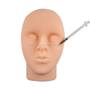 Tatuagem de maquiagem de alta qualidade, macia de silicone, prática de treinamento, injeção de cabeça, modelo facial