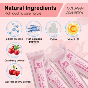 Collagen Powder for Skin Whiten Factory Supply Skin Antioxidant Formula for Women Health Cranberry Flavor Collagen Powder Drink - Product Image 3