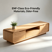 Mueble de TV Flotante con Acabado de Madera, Soporte de TV Minimalista Personalizado para Sala de Estar, Mueble Suspendido para Almacenamiento Multimedia