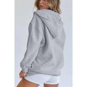 FOXA Sweat-shirt à capuche zippé pour femme, style Y2K, avec poches, décontracté, automne-printemps, veste de survêtement - Product Image 4