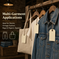 Étiquettes suspendues vierges renforcées en papier kraft avec œillet, empilables, prêtes pour impression personnalisée, OEM, vente en gros, marque privée