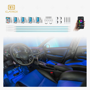 Bande lumineuse d'ambiance pour voiture 18IIN1, respectueuse des yeux et économe en énergie, K5 pour porte-gobelet, tableau de bord, installation non destructive - Product Image 5