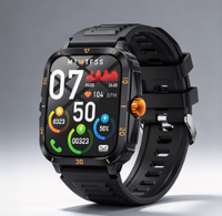 Montre connectée LCD 2,01 pouces avec appels Bluetooth, étanche, suivi de la fréquence cardiaque, tracker d'activité physique