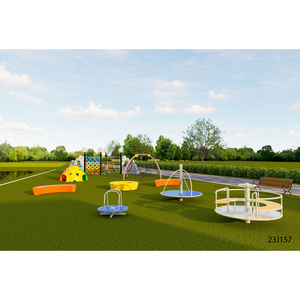 Ensemble d'équipements de jeux pour enfants en plastique pour aire de jeux extérieure, balançoire, toboggan, maison de <span class=keywords><strong>jeu</strong></span> - Product Image 1