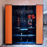 Modern Italiaans design luxe presidentiële bureau, hoogwaardig hoekbureau voor directie/manager, hout en leer, hoge kwaliteit computerbureau