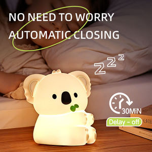 2026 USB Rechargeable Koala Silicone Night Light LED Tap Control Color Changing RGB Dimmable personalised <b>Lamp</b> for kids bedroom - Product Image 4